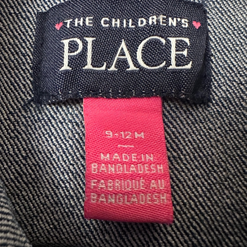 The Children’s Place Denim Jacket 9-12M • Like New Baby Jean Jacket - Picture 2 of 3